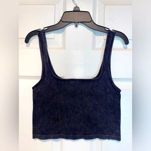 Forever 21 charcoal rubbed cropped tank top. Size M/L